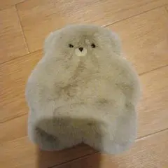 レンジで暖めるカイロ　クマ型ぬいぐるみ フリース素材 約20cm