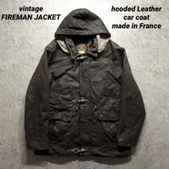90s gimmick fireman leather car coat Y2K