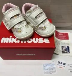 mikiHOUSEミキハウス ベビーシューズ 12.5cm 小花柄 ピンク