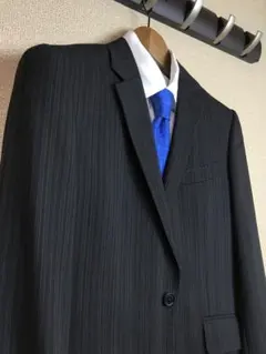【夏用&未使用】LANVIN en Bleu メンズスーツ ストライプ柄 46のサムネイル