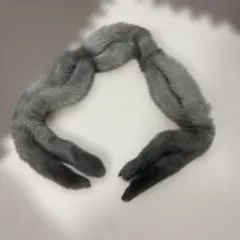 MOONBAD グレー ミンク ファー マフラー