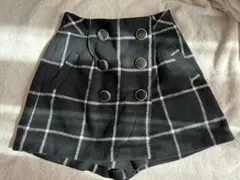 INGNI チェック柄ダブルボタンキュロット Fサイズ