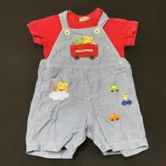 【MLL32】ミキハウス サロペット Tシャツ サコッシュ 3点 80cmのサムネイル