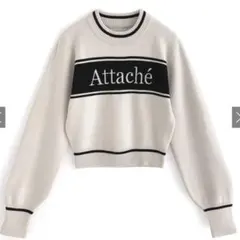 ロゴバイカラーニットトップス［an1469］