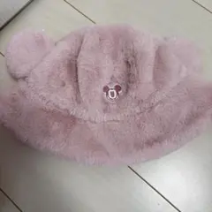 ミッキー耳付きピンク帽子　ディズニー