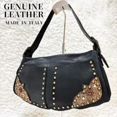 GENUINE LEATHER ワンショルダー Y2K レザー スタッズ - メルカリ