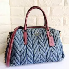 極美品 COACH F37224 デニム 巾着 ショルダーバッグ - メルカリ