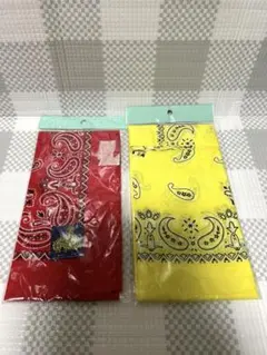 赤と黄色のバンダナセット