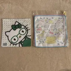 【未使用】ハローキティ　眼鏡拭き　クリーニングクロス＆マイクロファイバータオル