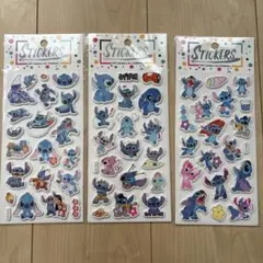 スティッチ凸ステッカー3シートセット