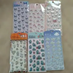 ぷくっとシールサンリオダイソー6種類セットキティマイメロディークロミシナモロール