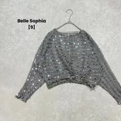 Belle Sophia/スパンコールトップス/グレー/9/華やか/クロップド丈