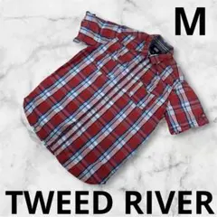 『TWEED RIVER』メンズ シャツ M レッド系