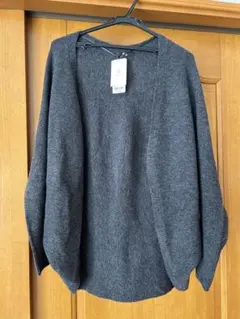 ユニクロ♡3Dニットカーディガン♡スフレヤーンL♡ダークグレー