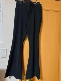 センタースリット フレアパンツ ブラック Sサイズ k8385u