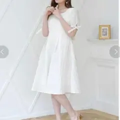 Areearm フラワージャガード ミニワンピース