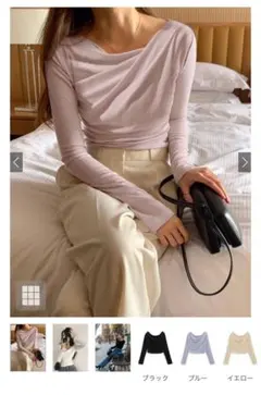 ドレープカシュクールトップス dk1362 ピンク F