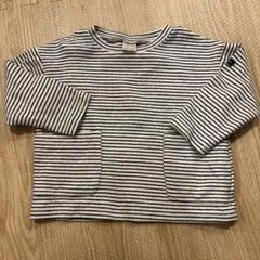 petit main ストライプ長袖トップス　90
