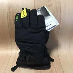 【新品】HEAD ヘッド ジュニア スキー グローブ ブラック/グリーン S