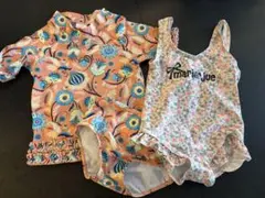 RuffleButts 2T 水着 フラワープリント　2着セット