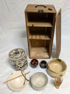 茶道具セット 木製収納箱付き