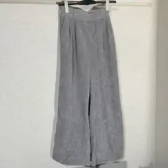 【WEGO】 コーデュロイワイドパンツ S グレー