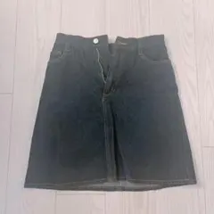 ダークデニム タイトスカート フロントジッパー