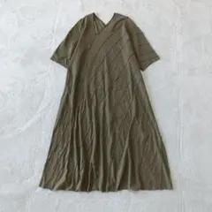 babaghuri ヨーガンレール ロングワンピース シャツワンピ パッチ
