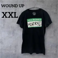 美品✨WOUND UP【XXL】プリントTシャツ ネイビー 半袖 男女兼用