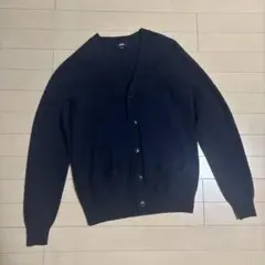タイムセール☆UNIQLO ウール100%ネイビー カーディガン Mサイズのサムネイル