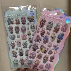 ラブブ♡ボンボンドロップ シール　エンボスシール 2セット