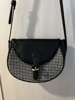ハウンドトゥースパターン ショルダーバッグ