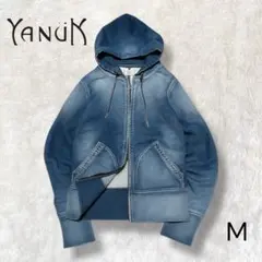 YANUK フーディー パーカー DENIT(デニット) M インディゴ 洗える