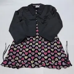 MICHEL　KLEIN女の子　フォーマル　黒色ジャケット　ボレロ　ワンピース