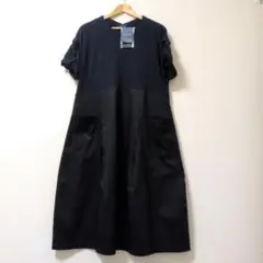 【未使用品】CRESCENT　クレッシェント　ロングワンピース　異素材切り替えのサムネイル