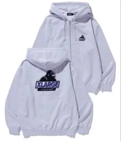 XLARGE グレー フルジップパーカー