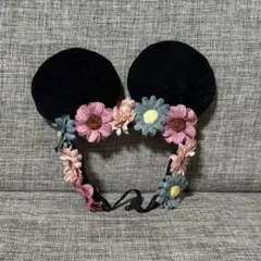 ミニー 花かんむり カチューシャ　ヘアバンド
