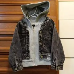 3301 フード付きダークデニムジャケット