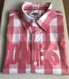 Dickies ピンク×白 チェック半袖シャツSのサムネイル