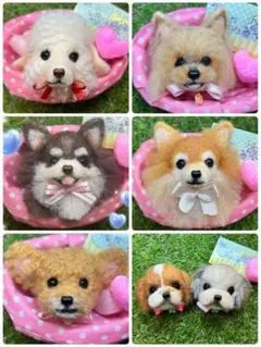 オーダー　犬猫うさぎ羊毛フェルトストラップ