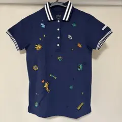 【美品】パーリーゲイツ　ポロシャツ サイズ0 ネイビー