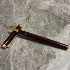 ヴィンテージ】モンブラン 万年筆 スリムライン ボルドー×ゴールド