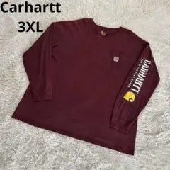 Carhartt カーハート 長袖ロゴ入りTシャツ ビッグサイズ 3XL