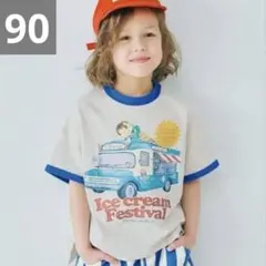 新品p.premier♡いろんなアイスちょーだいグラフィックリンガー半袖Tシャツ