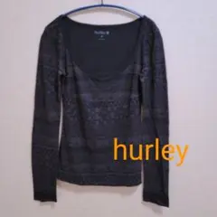 hurley 幾何学模様 長袖Tシャツ