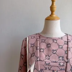 デザインワンピース 総柄 レトロ