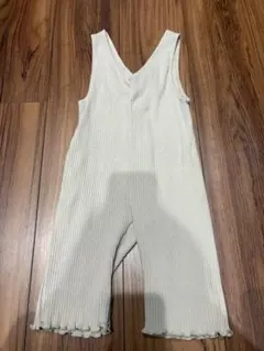 【BREEZE】 リブオールインワン ベージュ 80