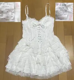 LIZLISA　ロリータ　コルセット風ワンピース　白　Free　used
