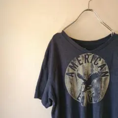 AMERICAN　EAGLE　ネイビー　古着　Tシャツ /y4067