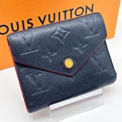 ルイヴィトン モノグラム アンプラント ヴィクトリーヌ 二つ折り財布 紺 財布のサムネイル